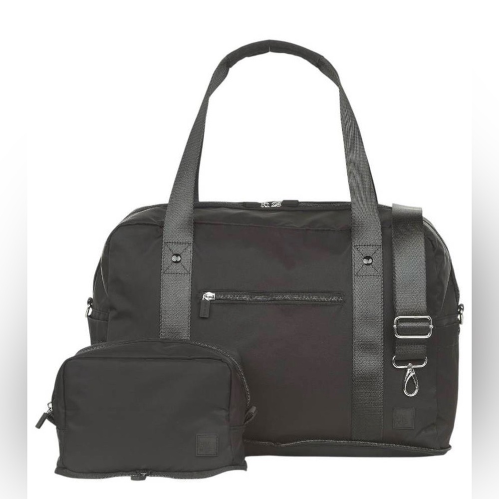 IHKWIP THE PACKABLE DUFFEL BAG AND COSMETIC CASE SET - BLACK - NWT